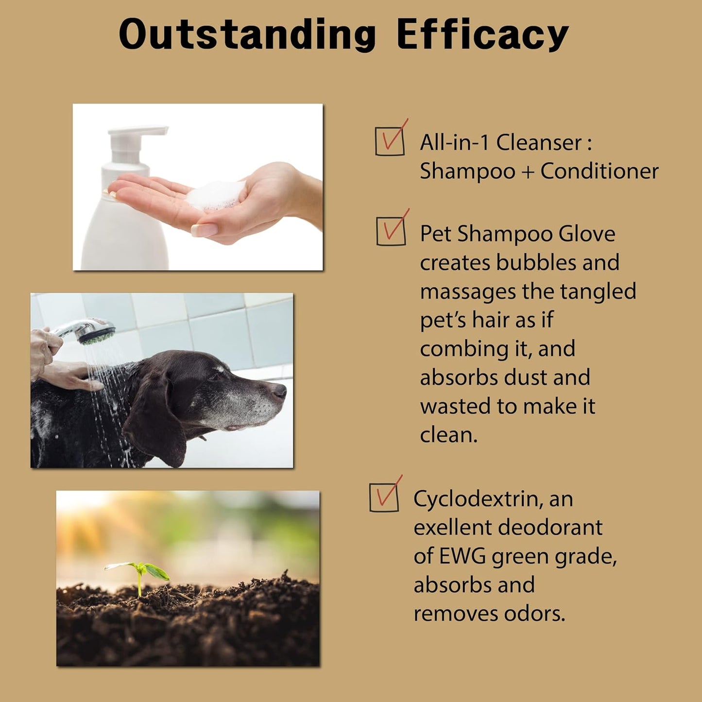 All-in-1 Pet Shampoo Glove