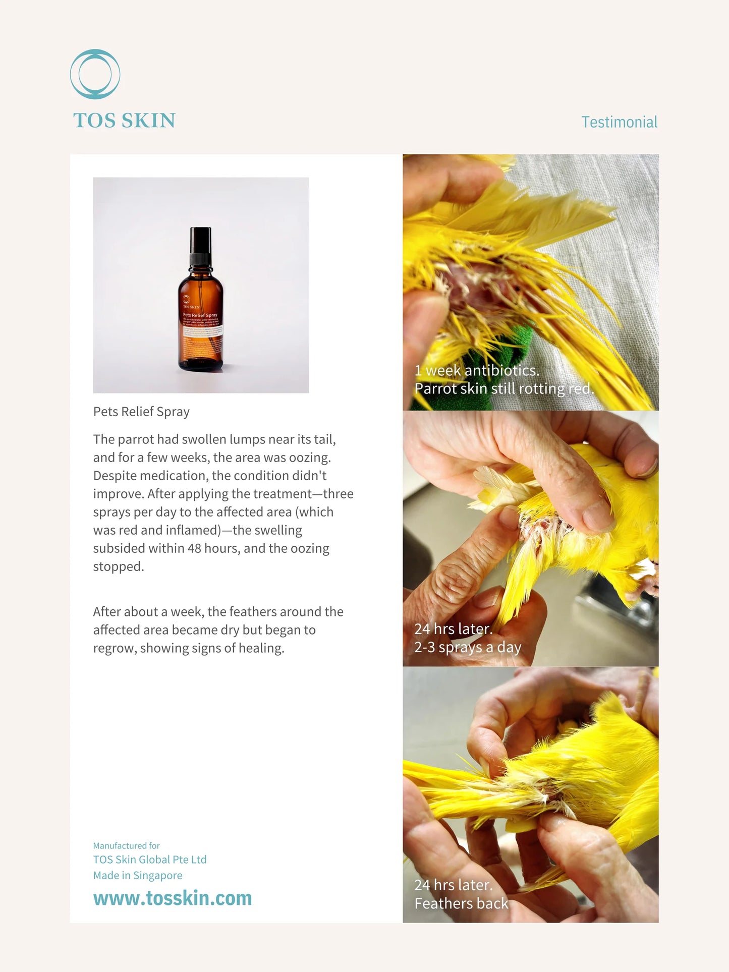 TOS Skin Pets Relief Spray 100ml