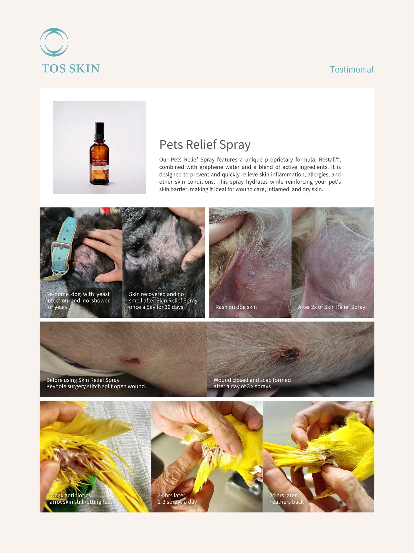 TOS Skin Pets Relief Spray 100ml