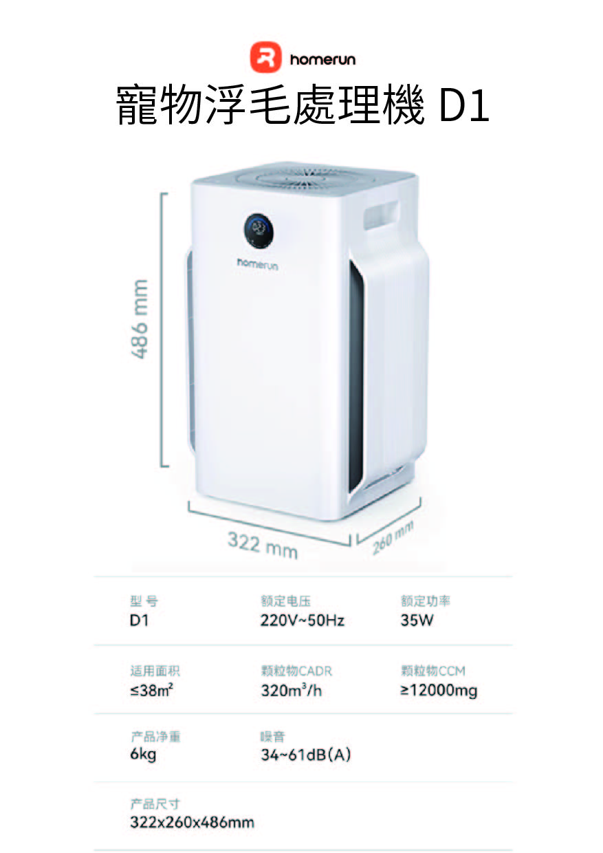 HomeRun D1 Pet Air Purifier